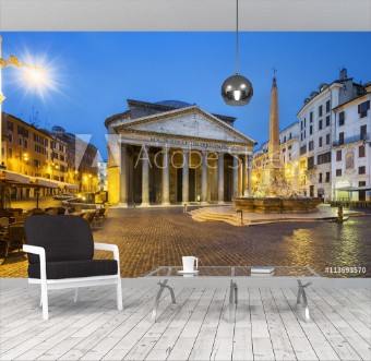 Bild på Pantheon by night Rome Italy